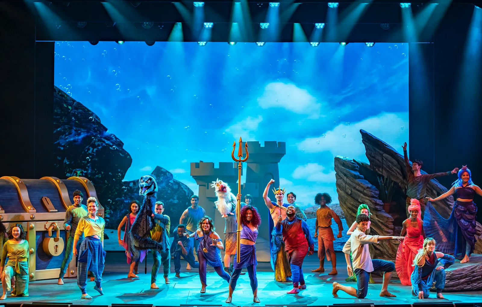 The finale of Disney The Little Mermaid on stage