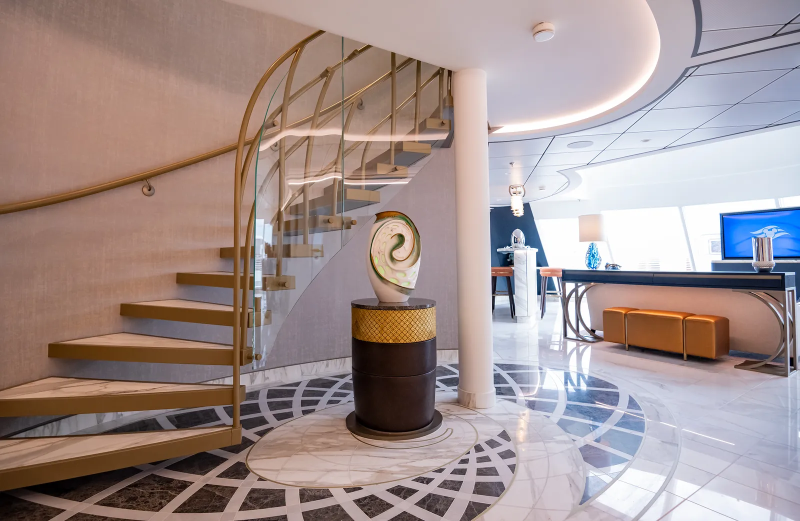 The Wish Tower Suite’s spiral staircase